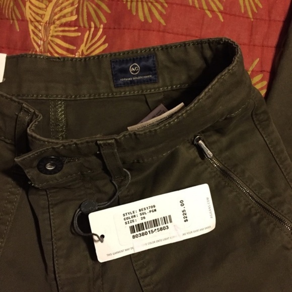 NWT AG Kinsley Jeans Sulfur Palm Green twill 26 - Picture 3 of 5